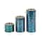 Turquoise Metal Glam Candle Holder Set